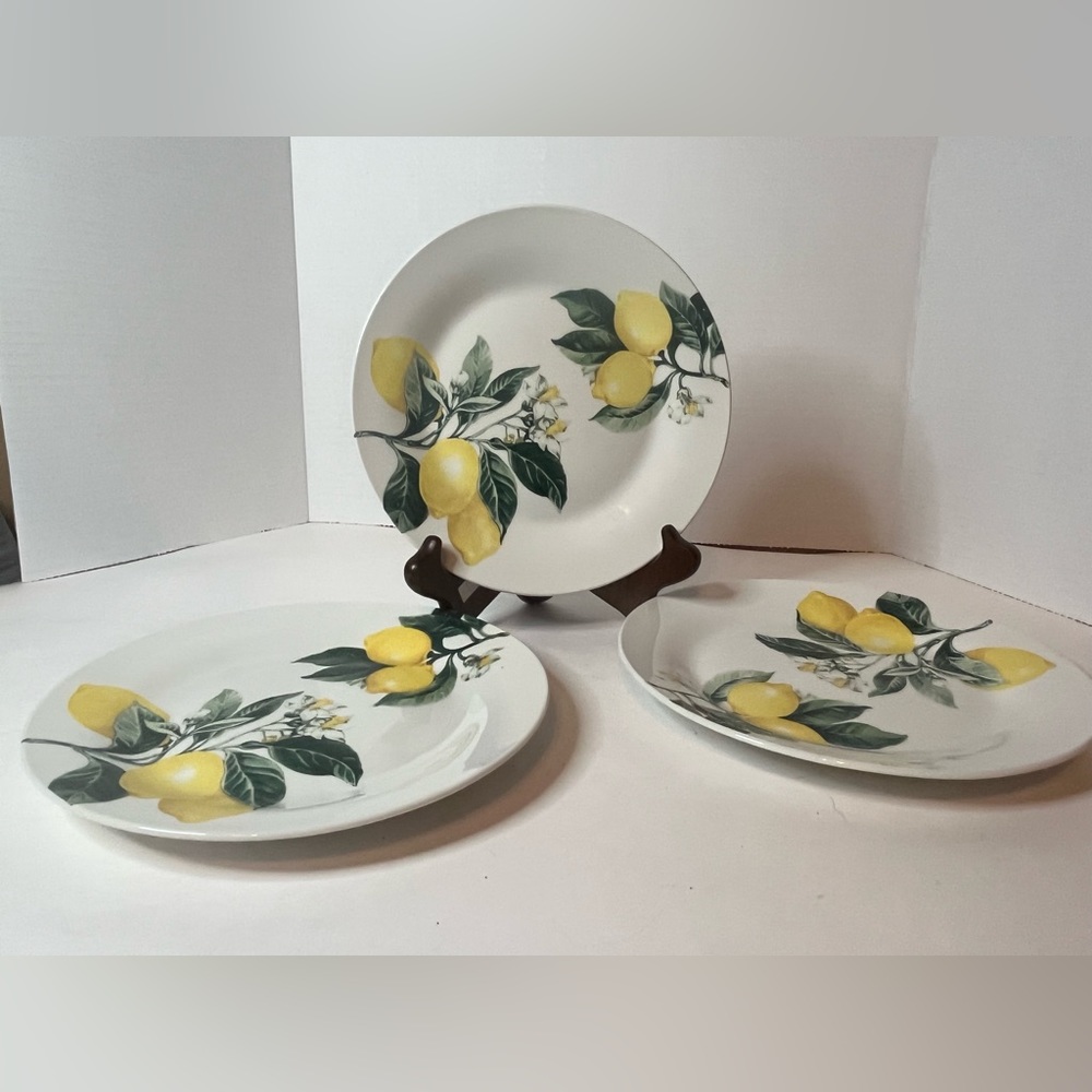 Royal Norfolk Tuscan Lemon Dessert Plates